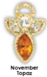 Birthstone Angel On My Shoulder Pin