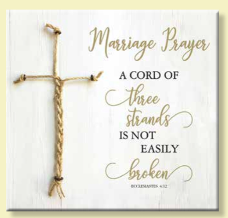 10" Marriage Prayer Plaque with Cord