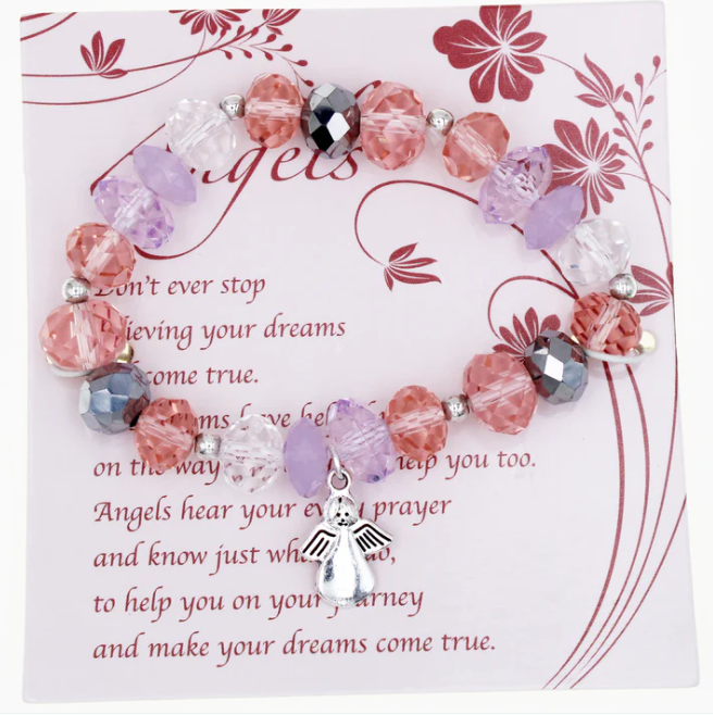Angel Bracelet with attached Prayer Card