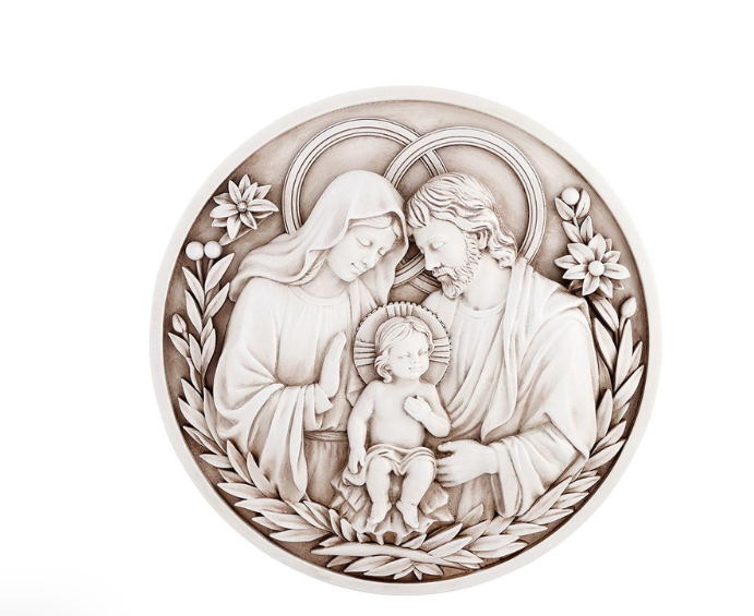 Holy Family Round Plaque