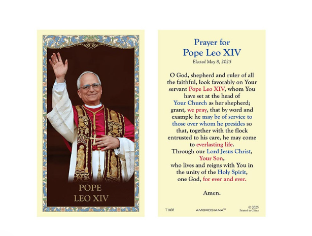 Pope Leo XIV Holy Card