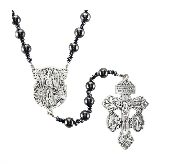 8 mm Battle Rosary - Saint Michael