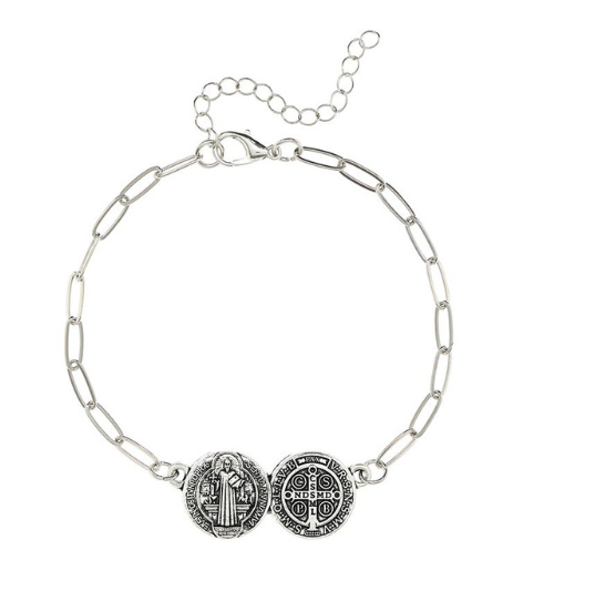 Clip Chain Bracelet - Saint Benedict Medals