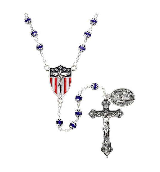 11mm Pope Leo XIV Sapphire Rosary