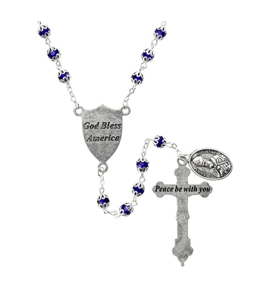 11mm Pope Leo XIV Sapphire Rosary