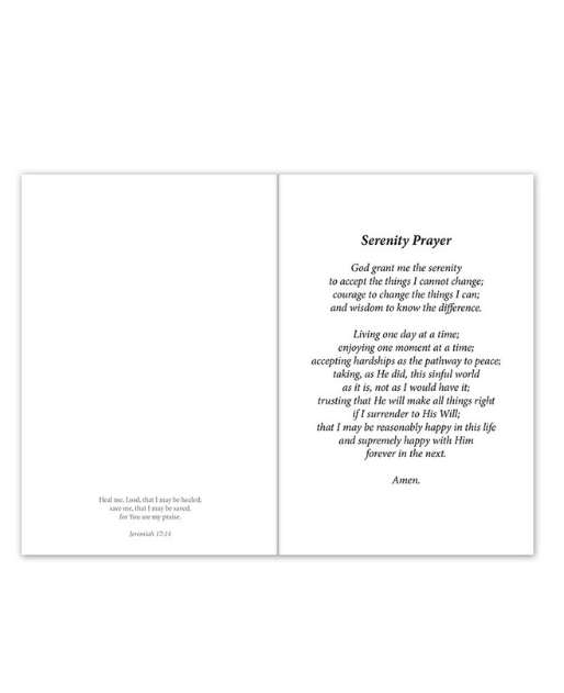 Recovery Card - Serenity Prayer