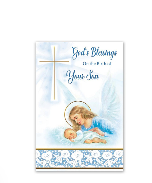 Birth Congratulations/Blessings Card - Baby Boy