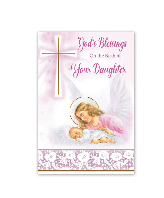 Birth Congratulations/Blessings Card - Baby Girl
