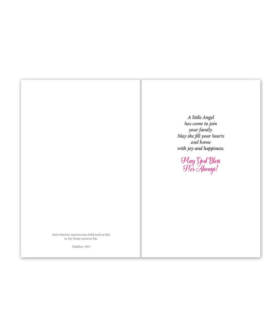 Birth Congratulations/Blessings Card - Baby Girl