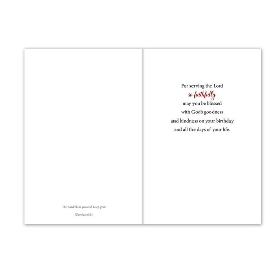 Birthday Card - For Those In the Lord's Service