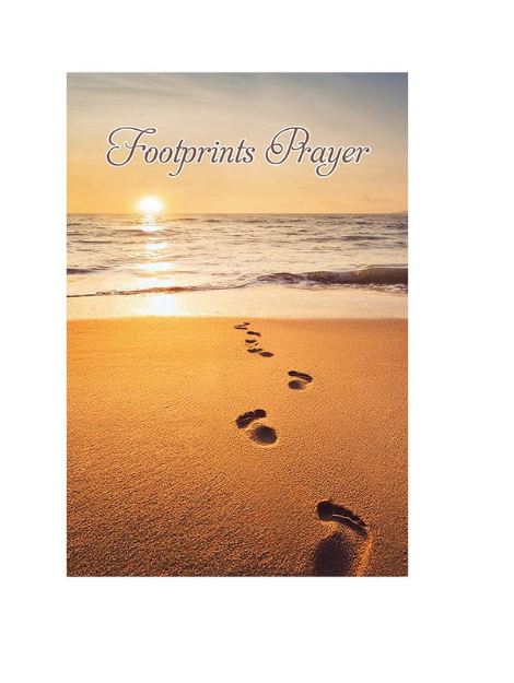 Recovery Card - Footprints Prayer