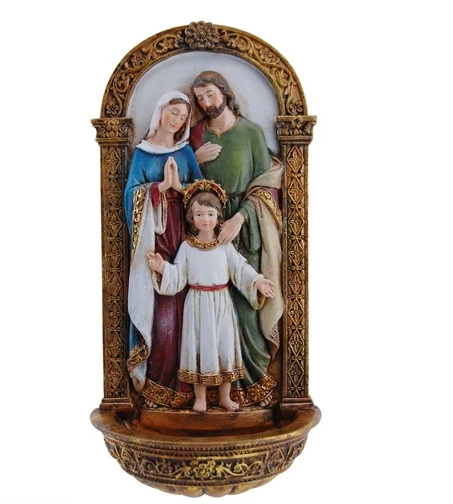 8" Holy Family Water Font
