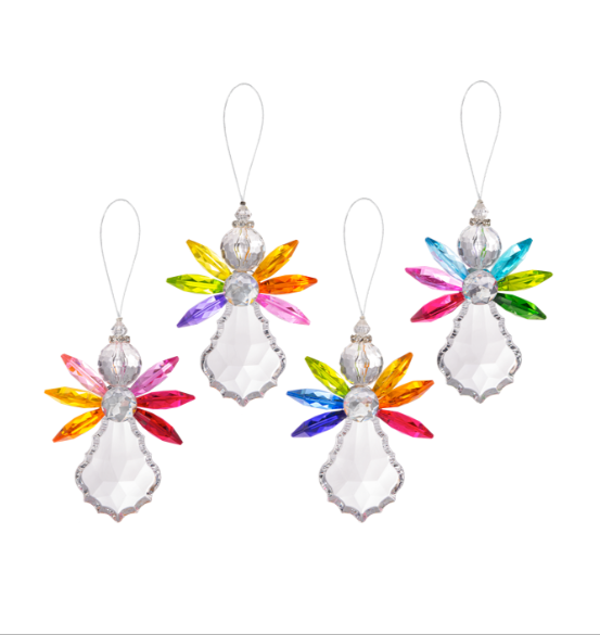 4.5" Vivid Angel Ornaments