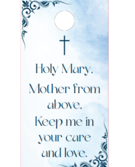 18" Mother Mary Rosary in Glass Tube