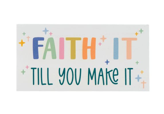 5" Faith Humor Message Block