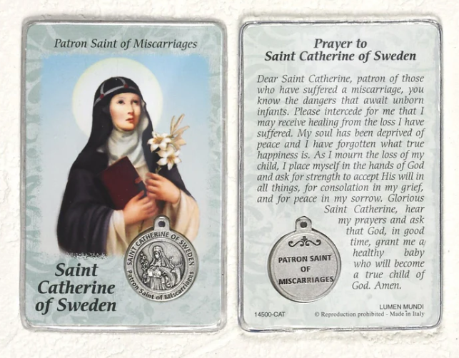 Healing Saint Cards with Medal