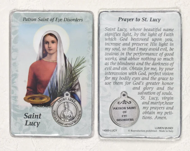 Healing Saint Cards with Medal