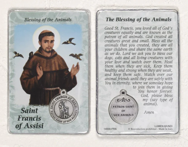 Healing Saint Cards with Medal