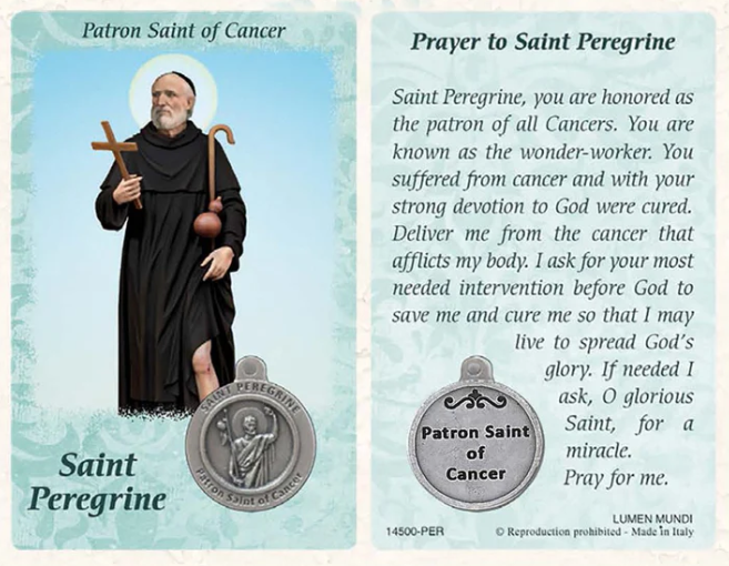 Healing Saint Cards with Medal