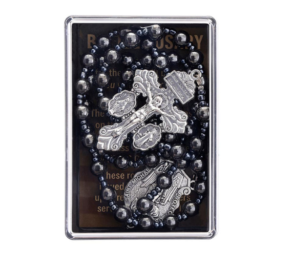 8 mm Battle Rosary - Saint Michael