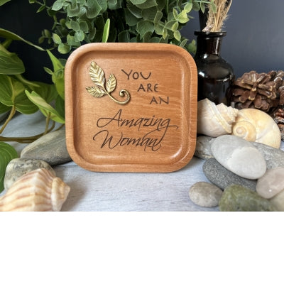 3.75" Cedar Wood Trinket Tray