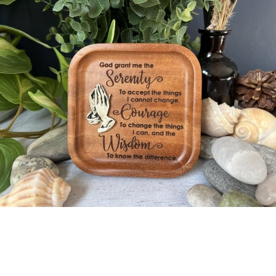 3.75" Cedar Wood Trinket Tray