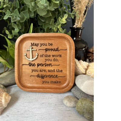 3.75" Cedar Wood Trinket Tray