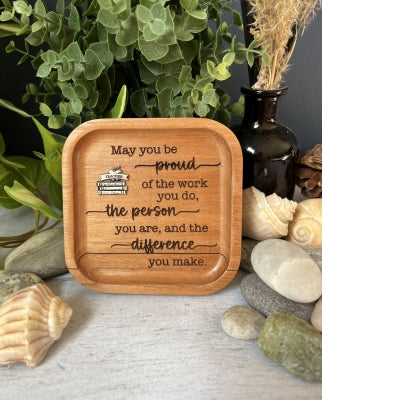 3.75" Cedar Wood Trinket Tray