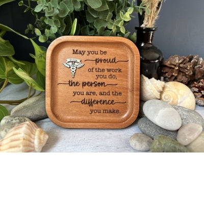 3.75" Cedar Wood Trinket Tray