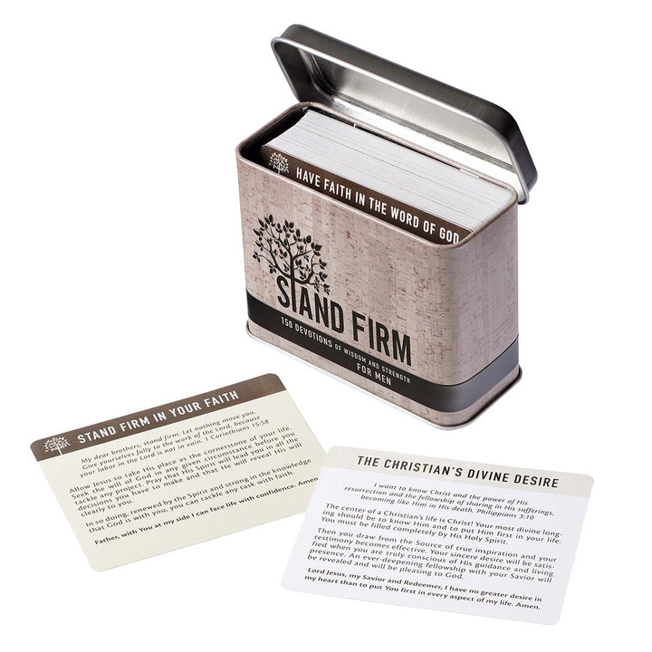 Stand Firm Devotional Cards in a Tin for Men