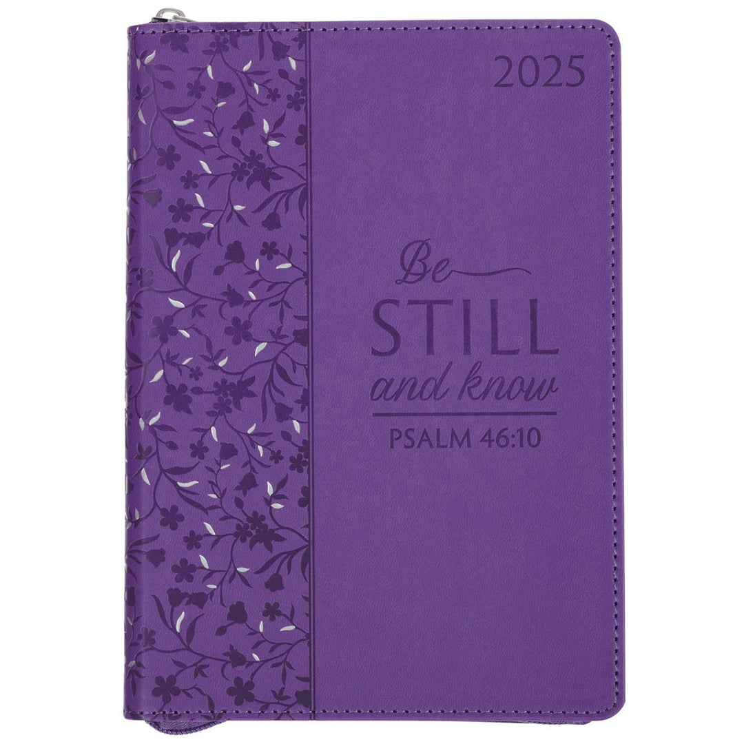 Be Still and Know 2025 Executive Planner with Zipper Closure - Psalm 46:10