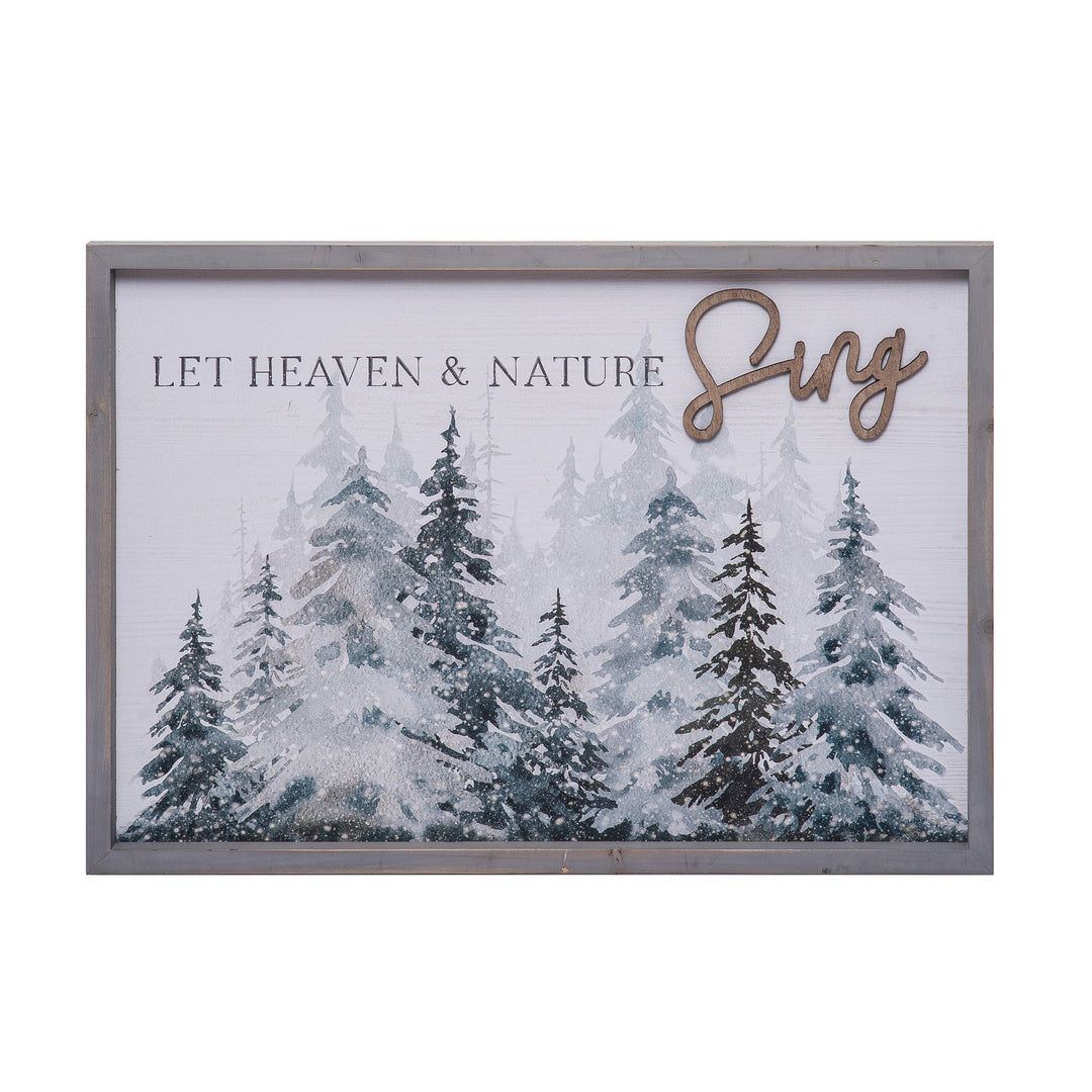 21" Let Heaven & Nature Sing Wall Plaque