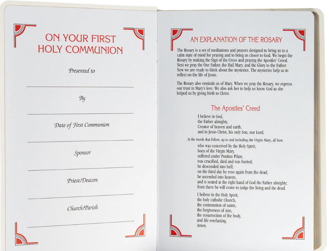 NCB First Communion Bible - White - Indexed