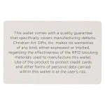 Be Strong and Steadfast Chestnut Brown Full Grain Leather Wallet - Deuteronomy 31:6