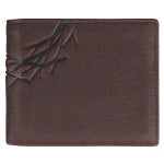 Crown of Thorns Espresso Brown Genuine Leather Wallet