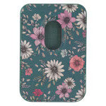 Be Still Teal Botanical Phone Wallet - Psalm 46:10