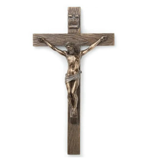 10" Bronze Wall Crucifix