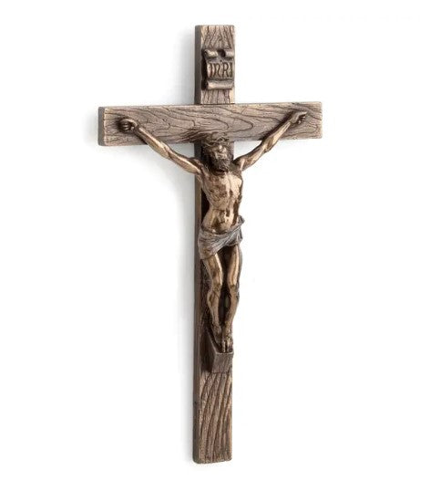 10" Bronze Wall Crucifix