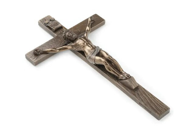 10" Bronze Wall Crucifix