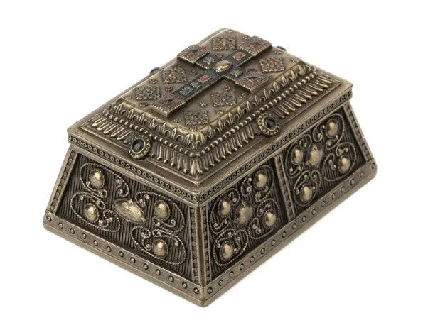 4" Medieval Style Cross Trinket Box