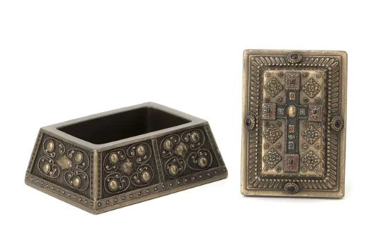 4" Medieval Style Cross Trinket Box