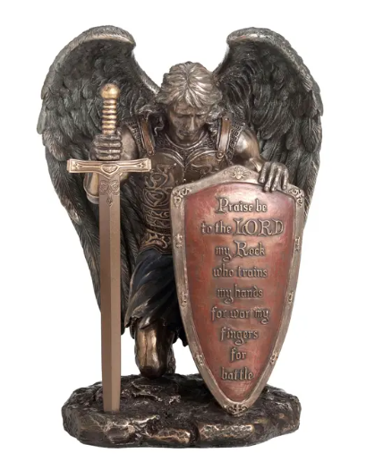 8.5" Praise Be to the Lord Bronze Statue