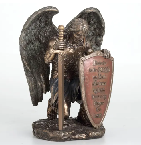 8.5" Praise Be to the Lord Bronze Statue
