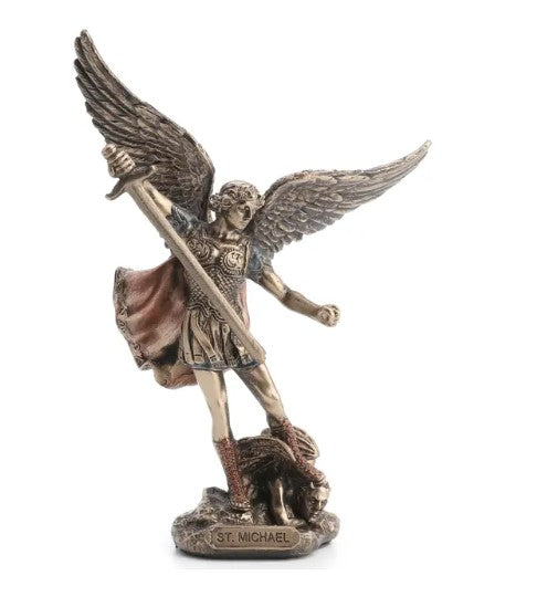 4" Saint Michael Triumphs Over The Devil Statue