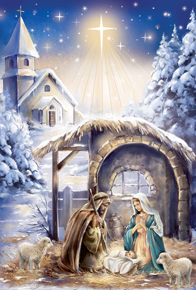 Snow Nativity Box Set Christmas 15 Card Box Set