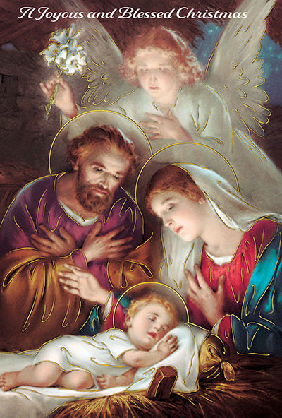 Sleeping Baby Jesus Christmas Card 15 Box Set