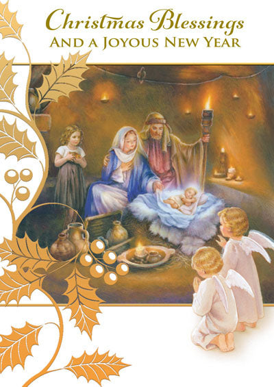 Christmas Blessings Golden Angels 15 card box set