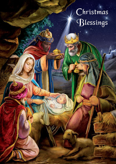 Christmas Blessings Cave 15 Box Card Set