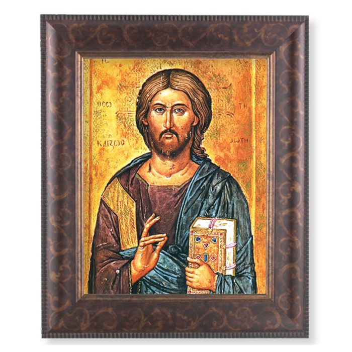 Art Deco Frame with Christ the All Knowing Print