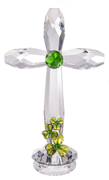 7.5" Standing Shamrock Cross